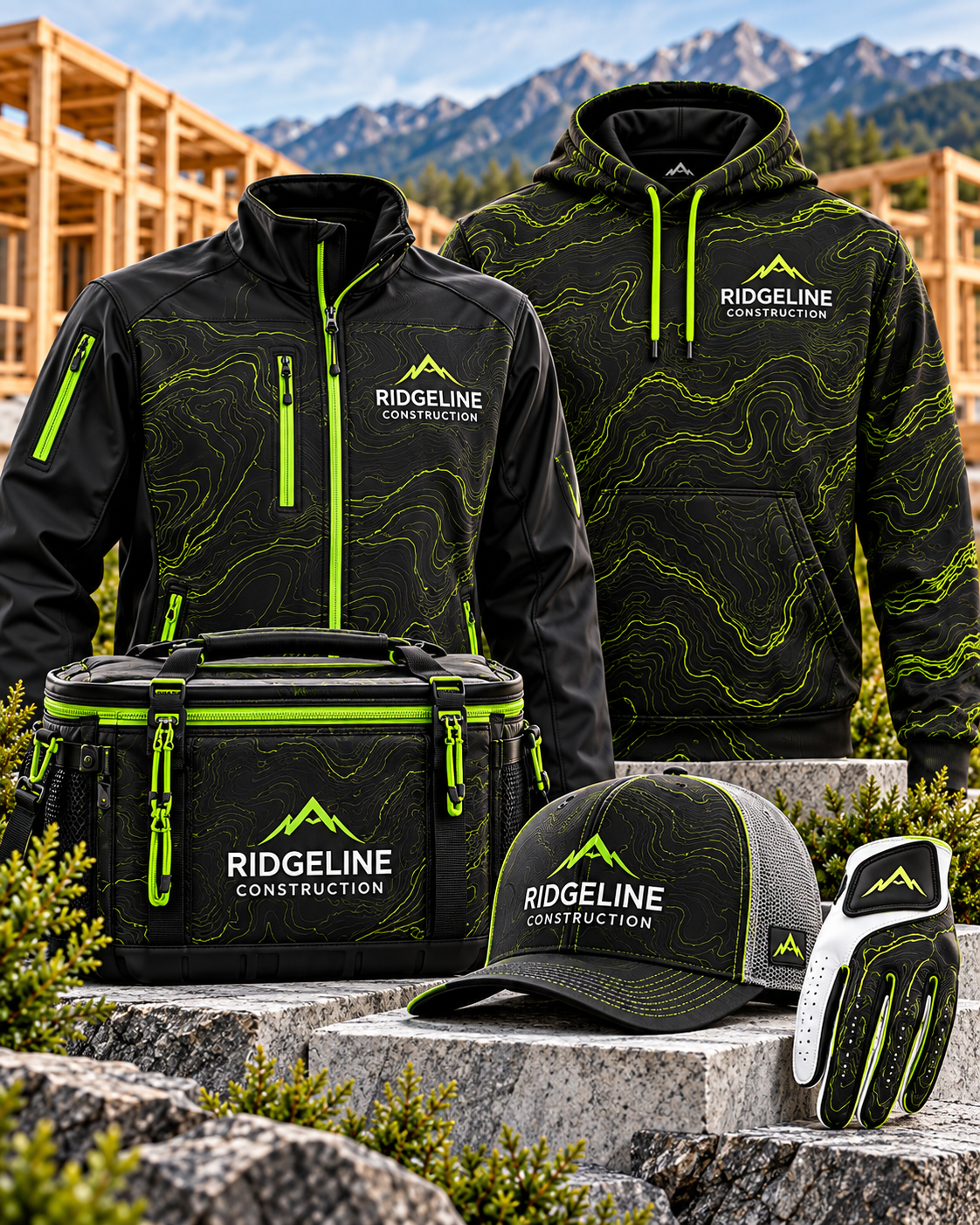 Custom branded collection created for Ridgeline Construction